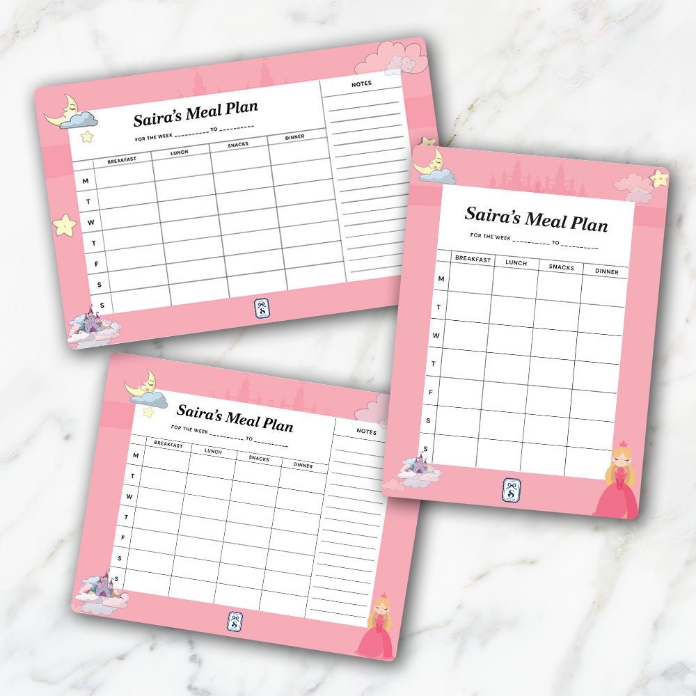 Princess Kids Meal Planner