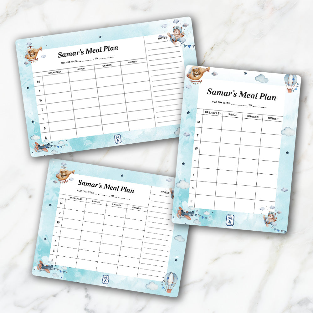 Teddy's Flight Kids Meal Planner