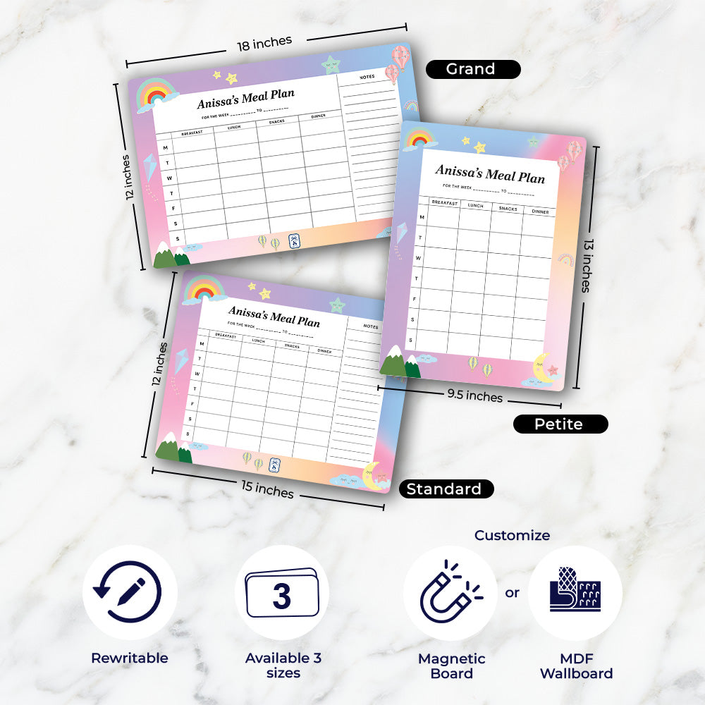 Rainbow Magic Kids Meal Planner