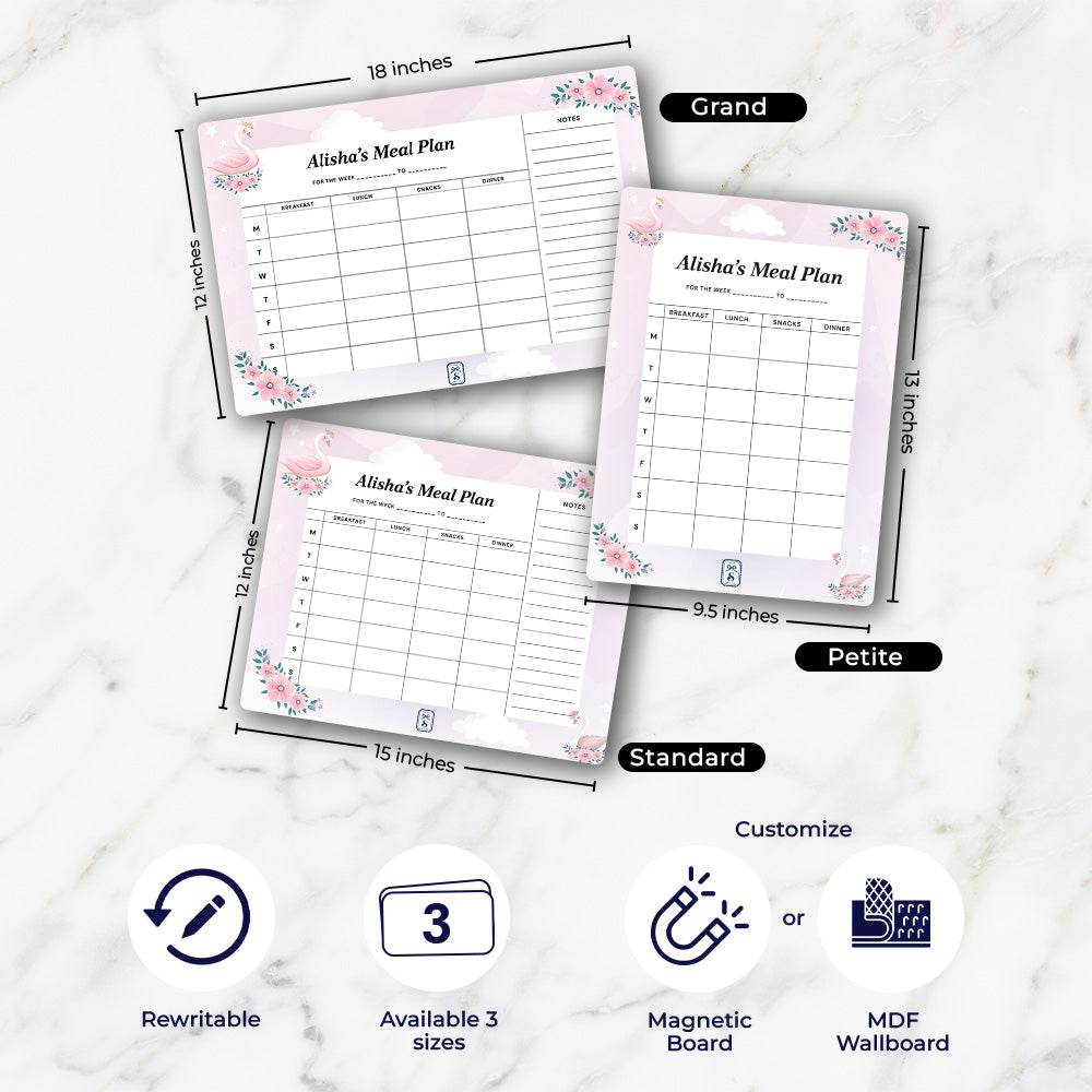 Swan Princess Kids Meal Planner