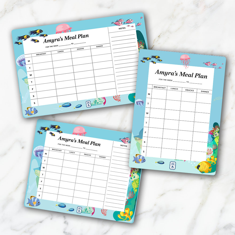 Ocean Bed Kids Meal Planner