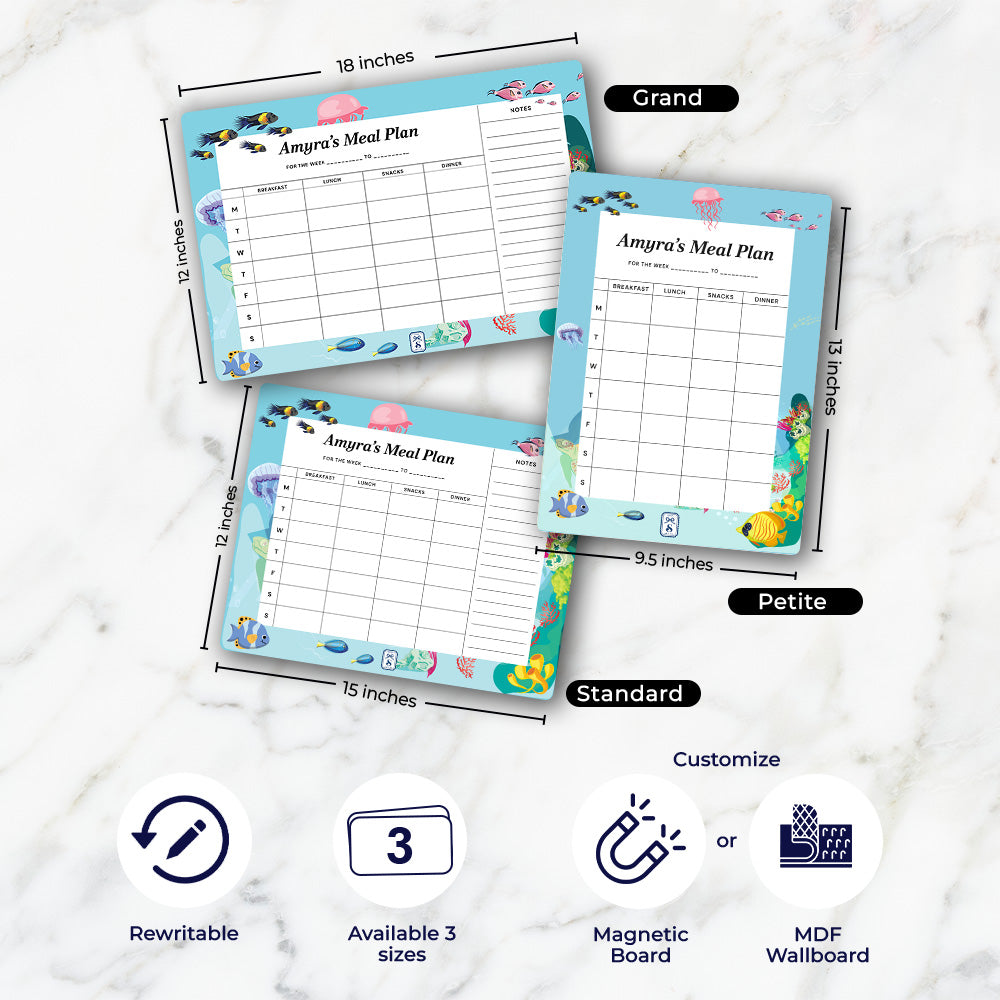 Ocean Bed Kids Meal Planner