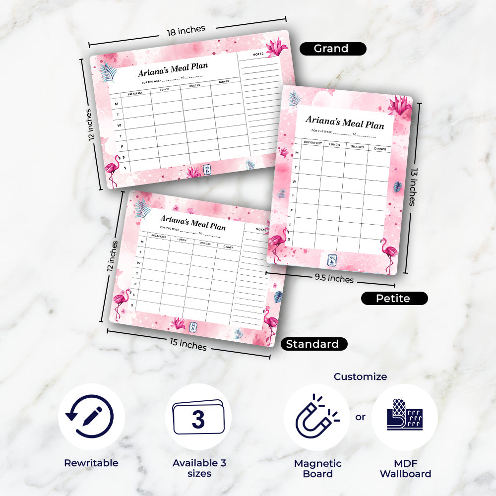 Flamingo Fiesta Kids Meal Planner