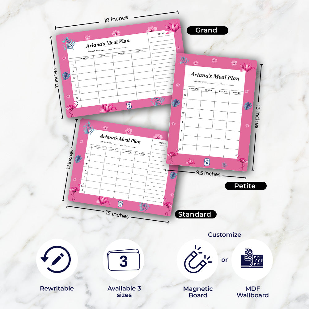 Flamingo Fiesta Kids Meal Planner