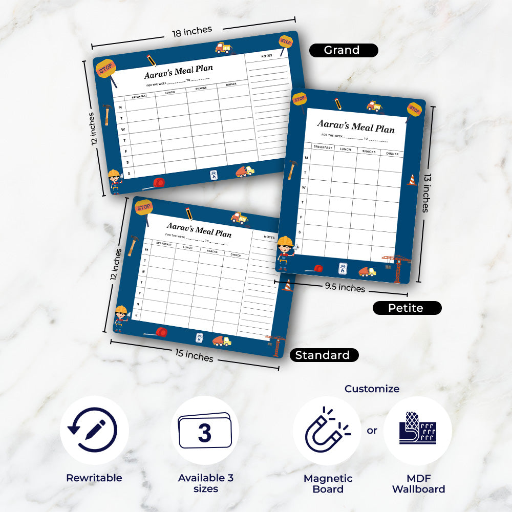 Little Builder Kids Meal Planner