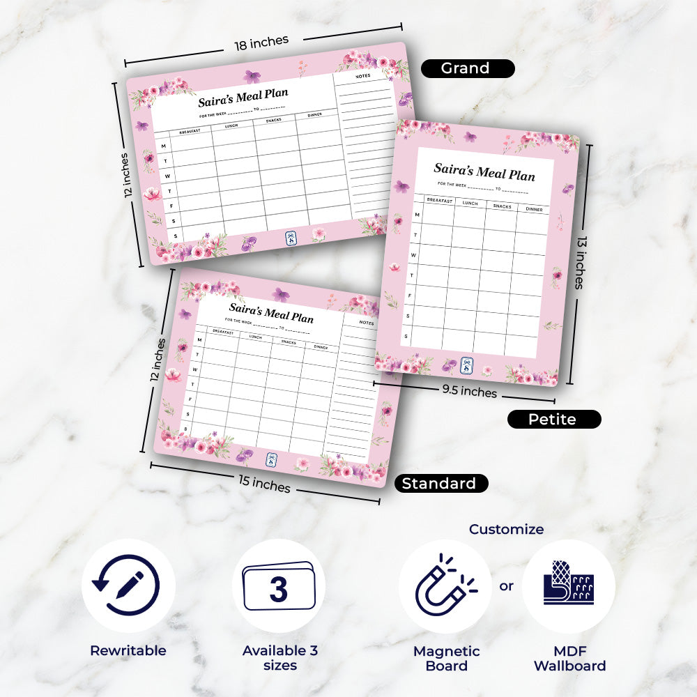 Floral Fiesta Kids Meal Planner