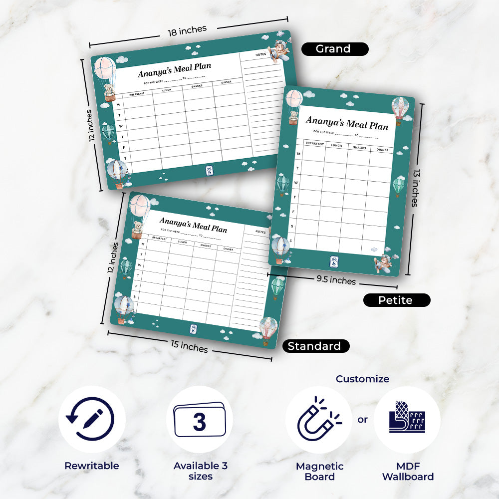 Infinite Sky Kids Meal Planner