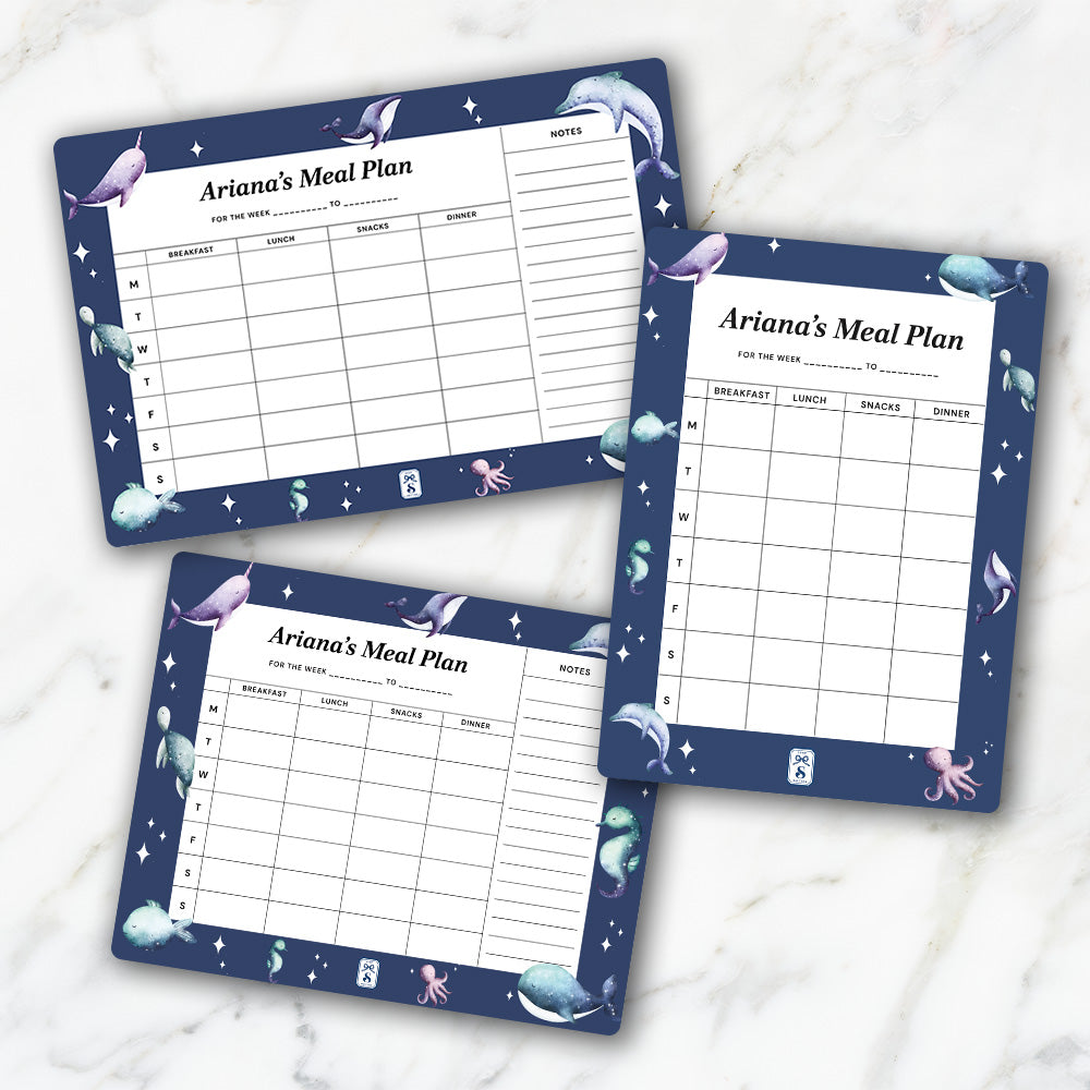 Midnight Ocean Kids Meal Planner