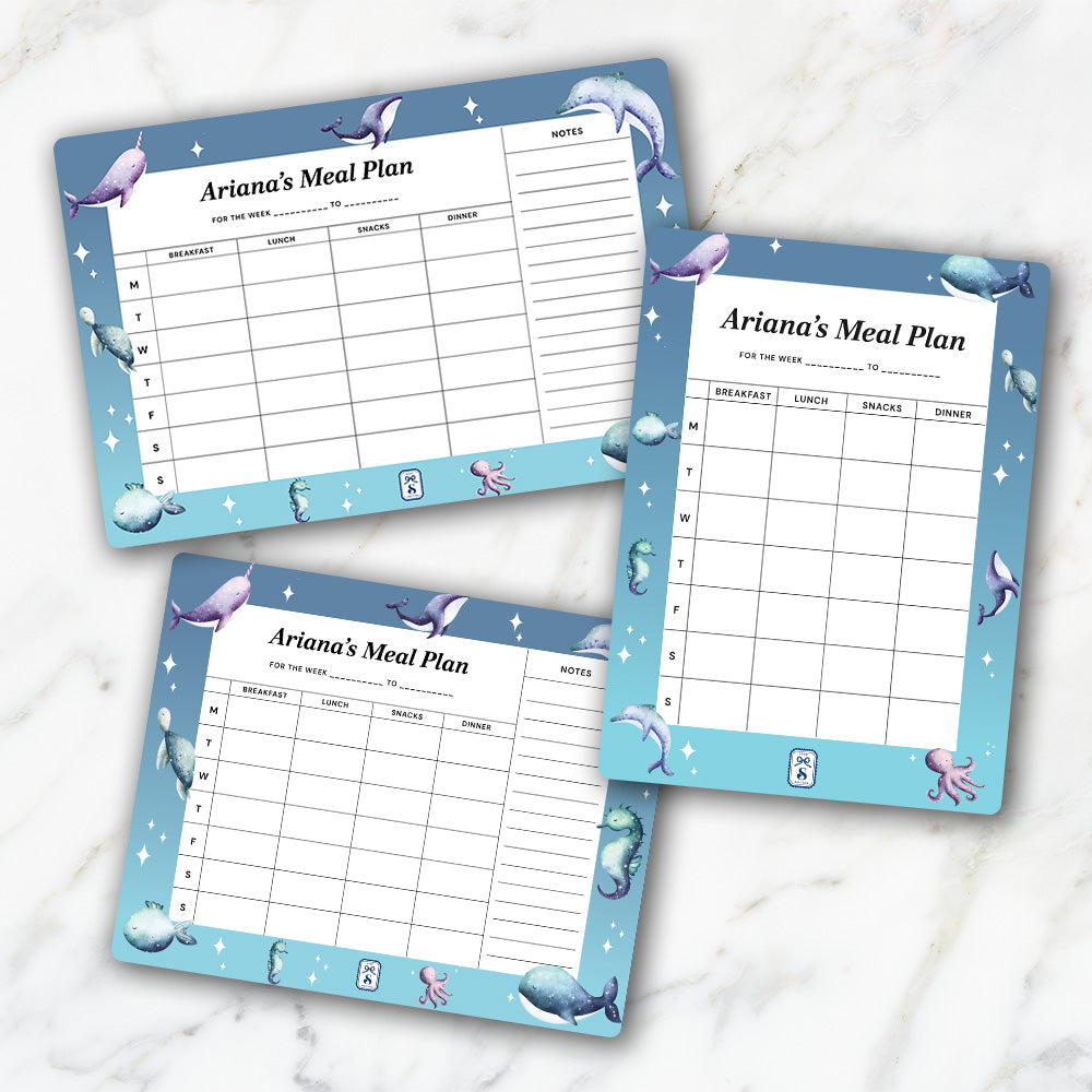 Midnight Ocean Kids Meal Planner