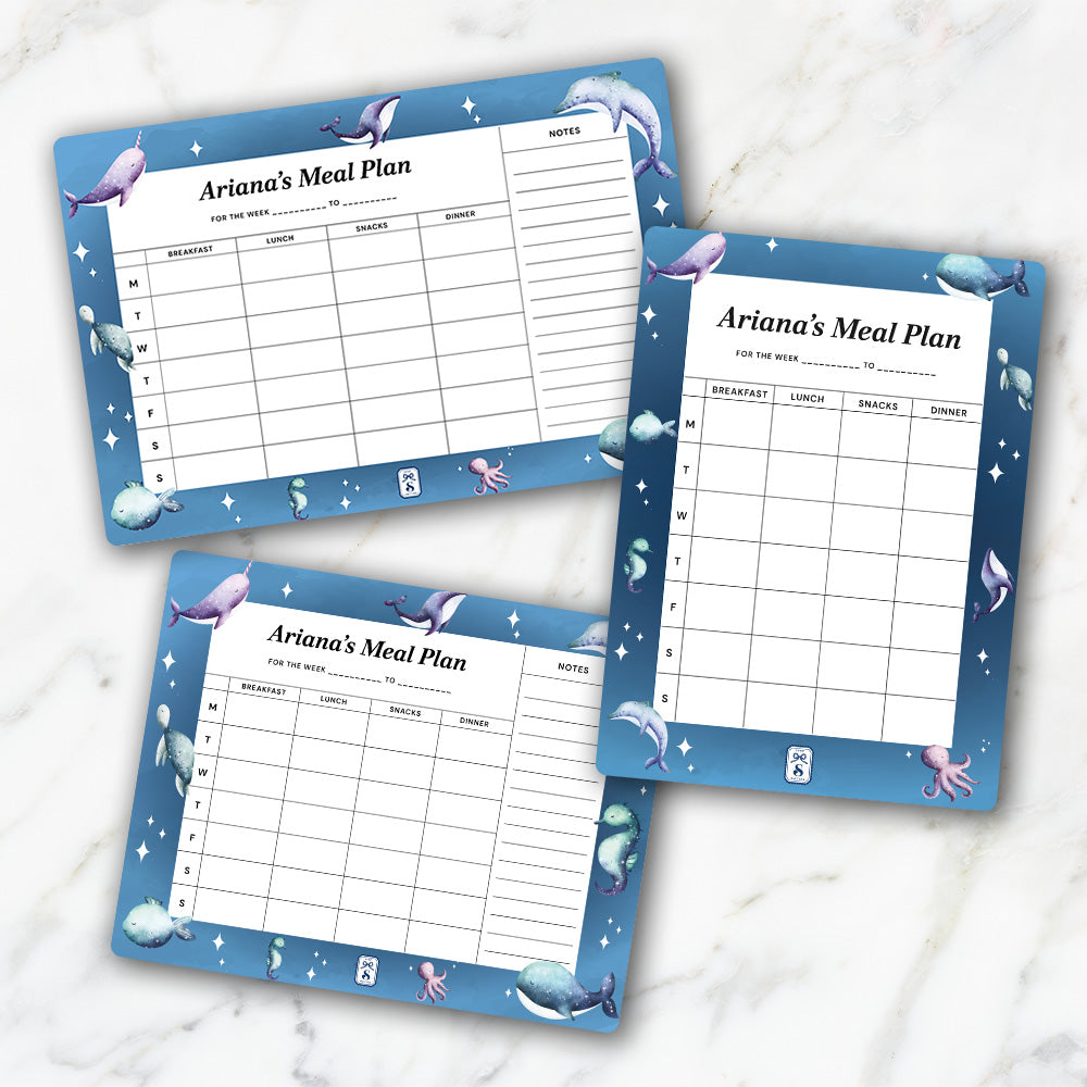 Midnight Ocean Kids Meal Planner