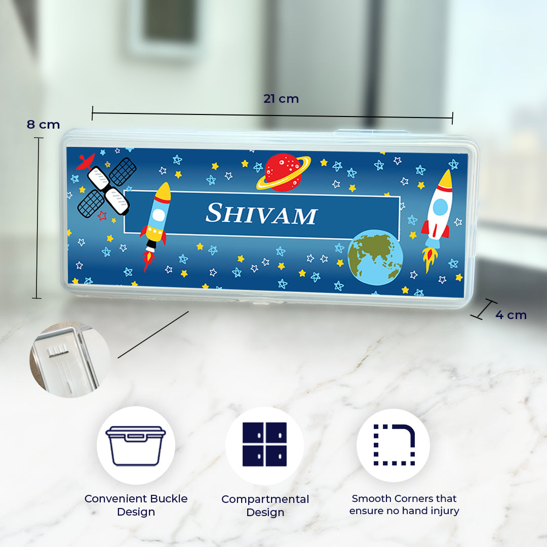 Space Satellites Kids Pencil Box
