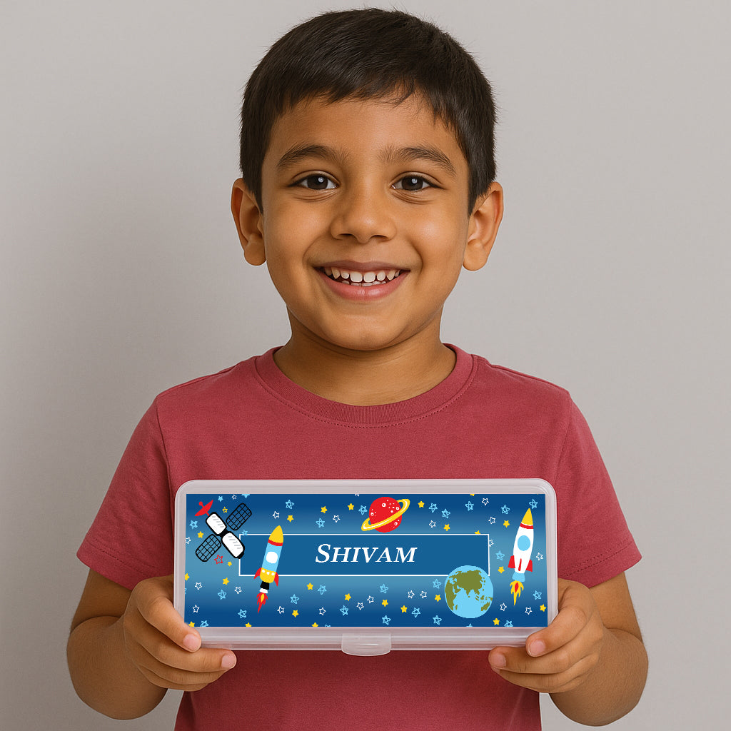 Space Satellites Kids Pencil Box