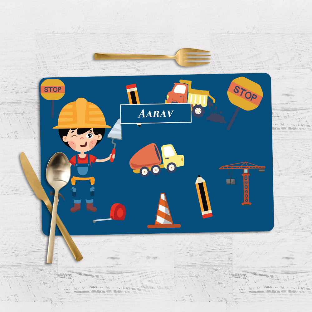 Little Builder Placemat - Set of 2