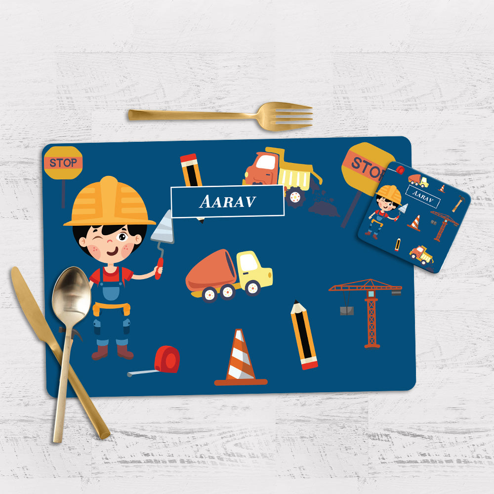 Little Builder Placemat - Set of 2