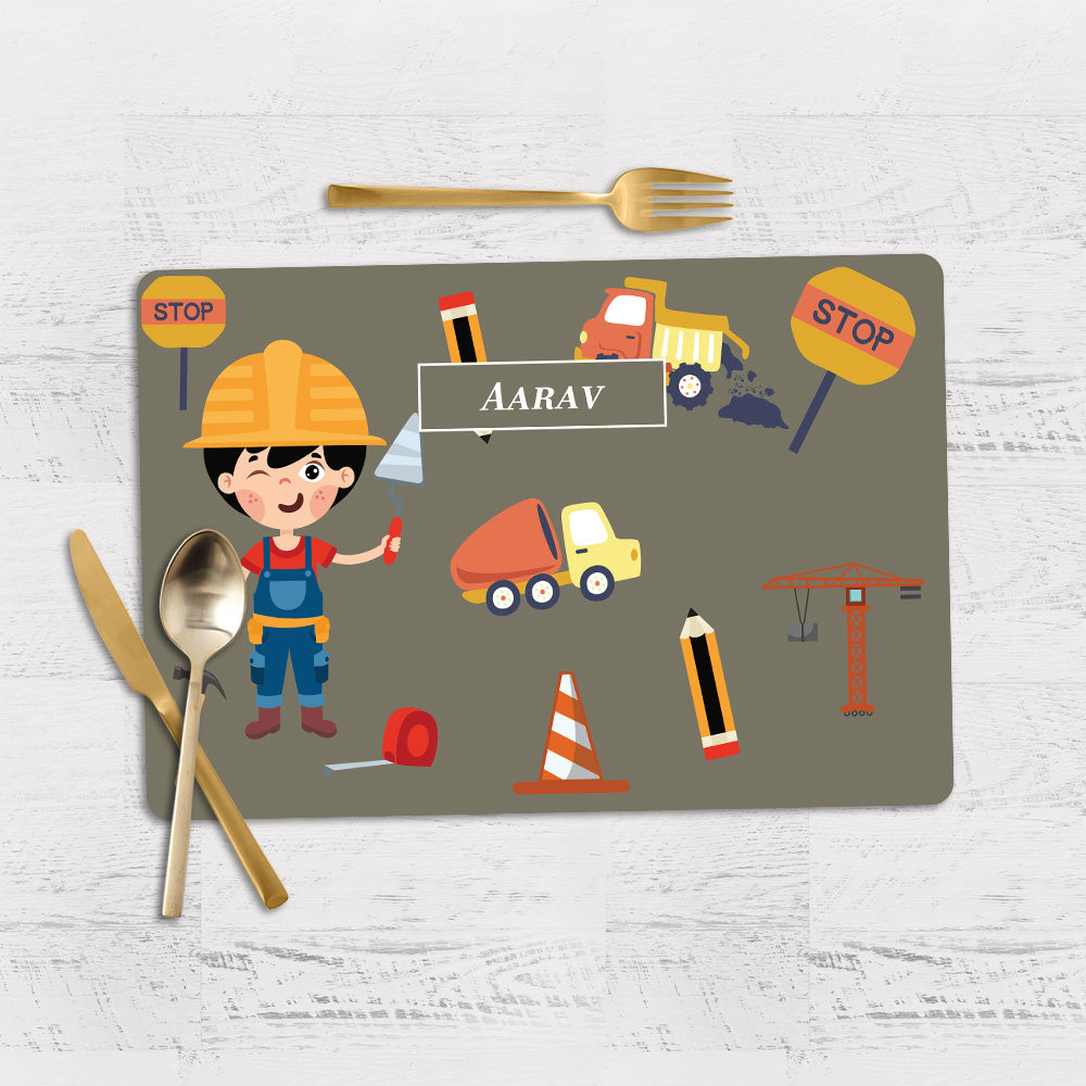 Little Builder Placemat - Set of 2