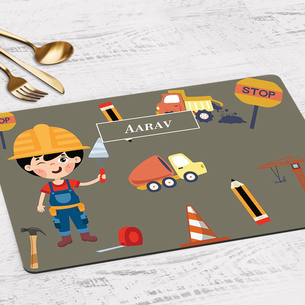 Little Builder Placemat - Set of 2