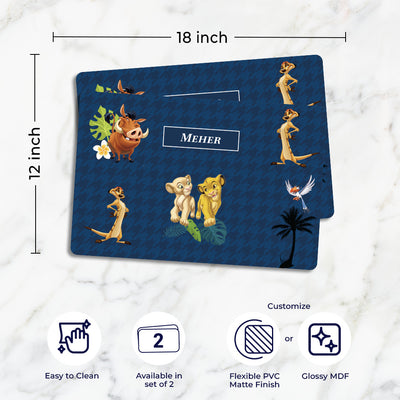 Baby Jungle King Placemat - Set of 2