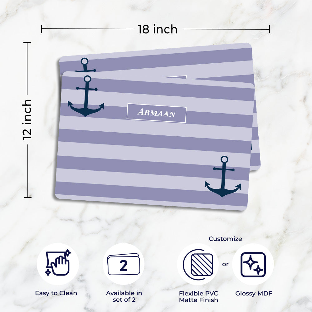 Nautical Anchor Placemat - Set of 2