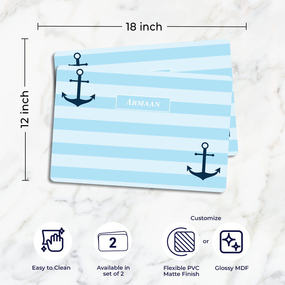 Nautical Anchor Placemat - Set of 2