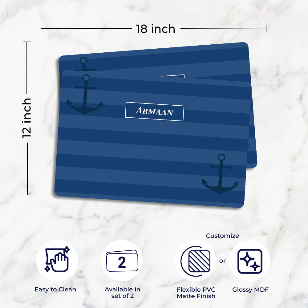 Nautical Anchor Placemat - Set of 2