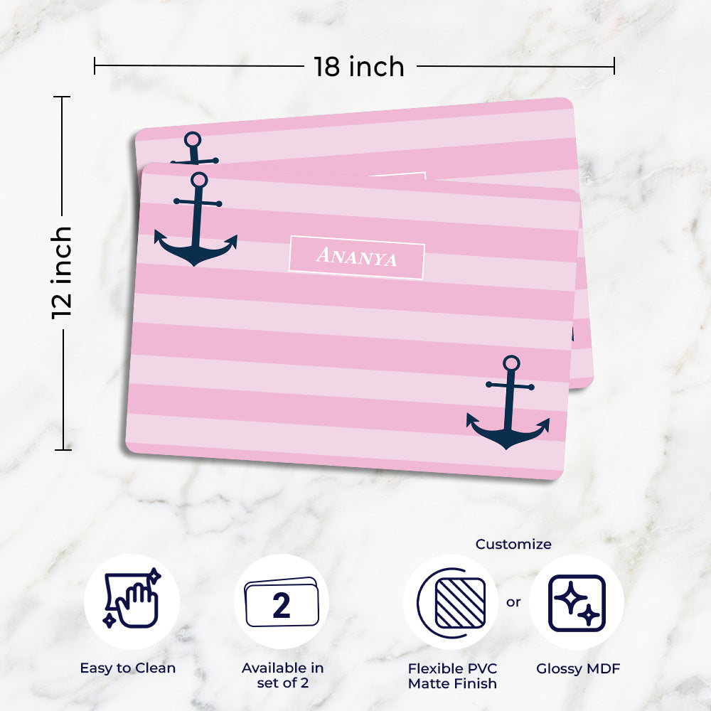 Nautical Anchor Placemat - Set of 2