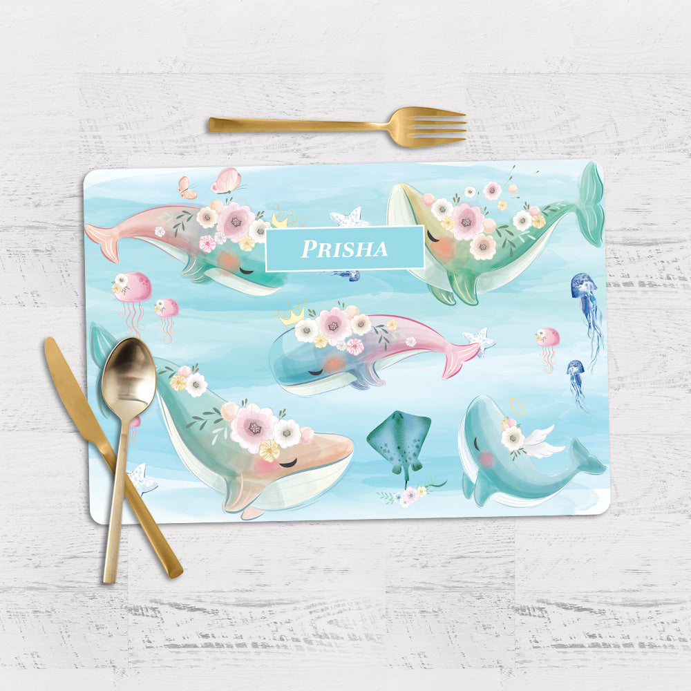 Floral Whales Placemat - Set of 2