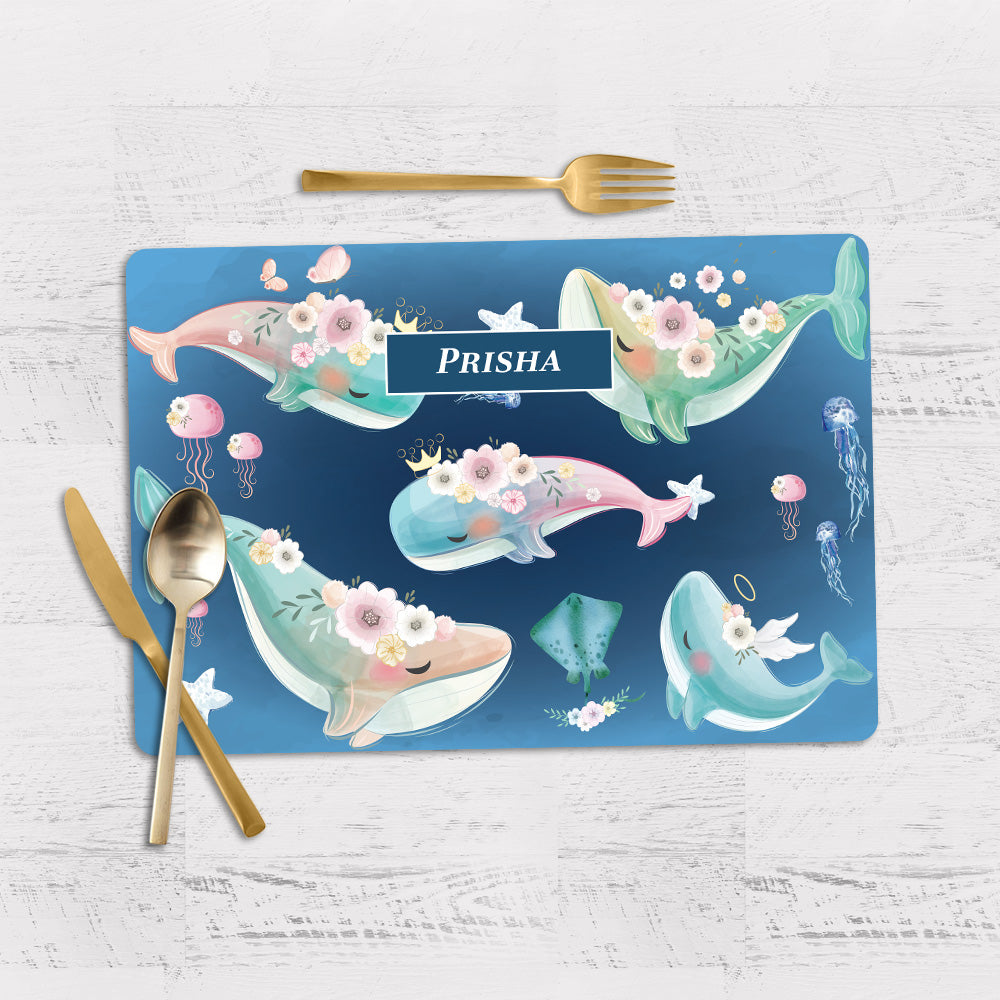 Floral Whales Placemat - Set of 2