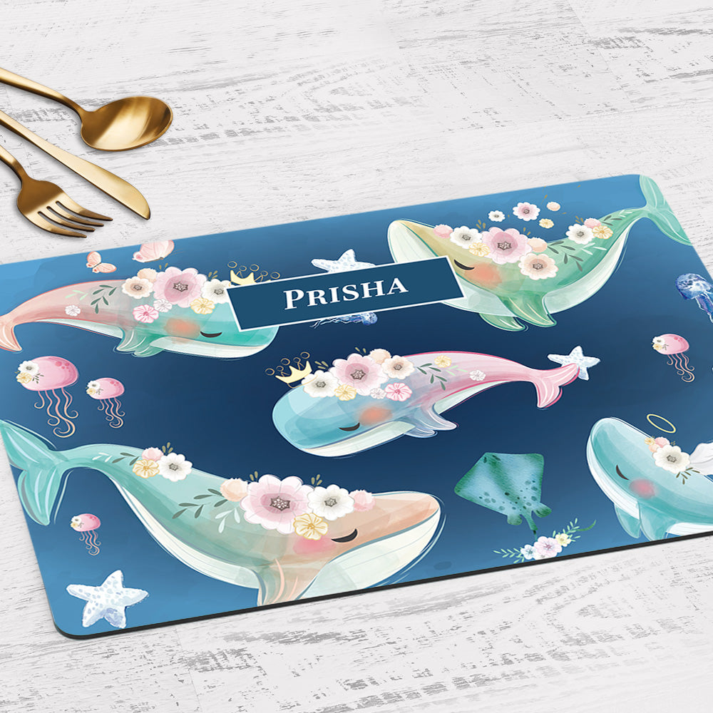 Floral Whales Placemat - Set of 2