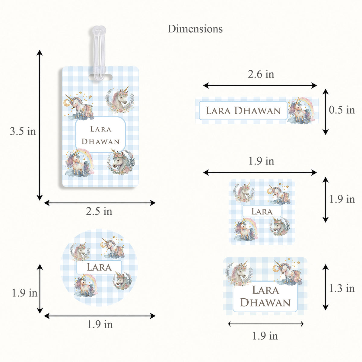 Unicorn Wishes Labelling Set