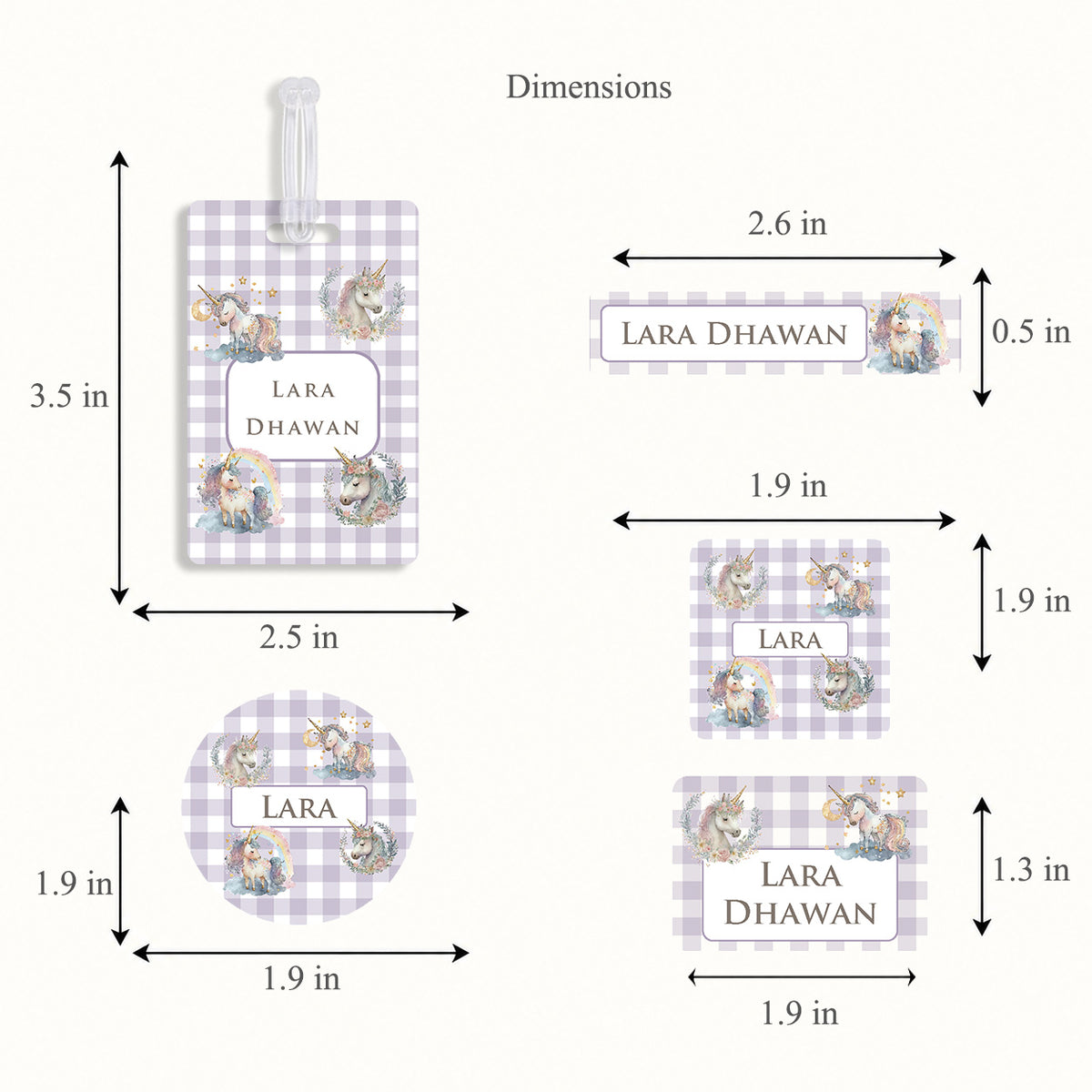 Unicorn Wishes Labelling Set