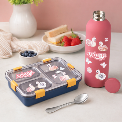 Swan Lake Garden Lunch Box & Water Bottle Gift Set