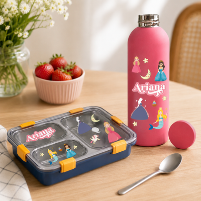 Princess Lunch Box & Water Bottle Gift Set