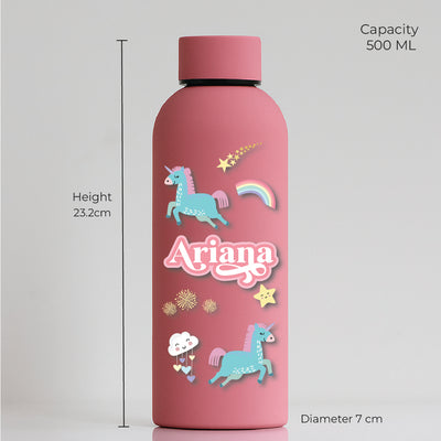 Unicorns & Rainbow Lunch Box & Water Bottle Gift Set