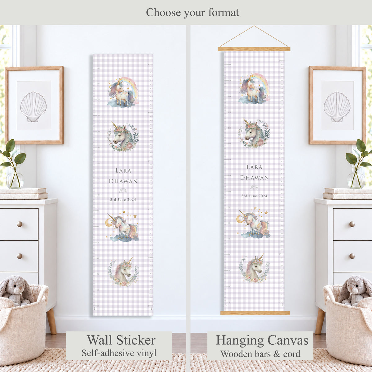 Unicorn Wishes Height Chart