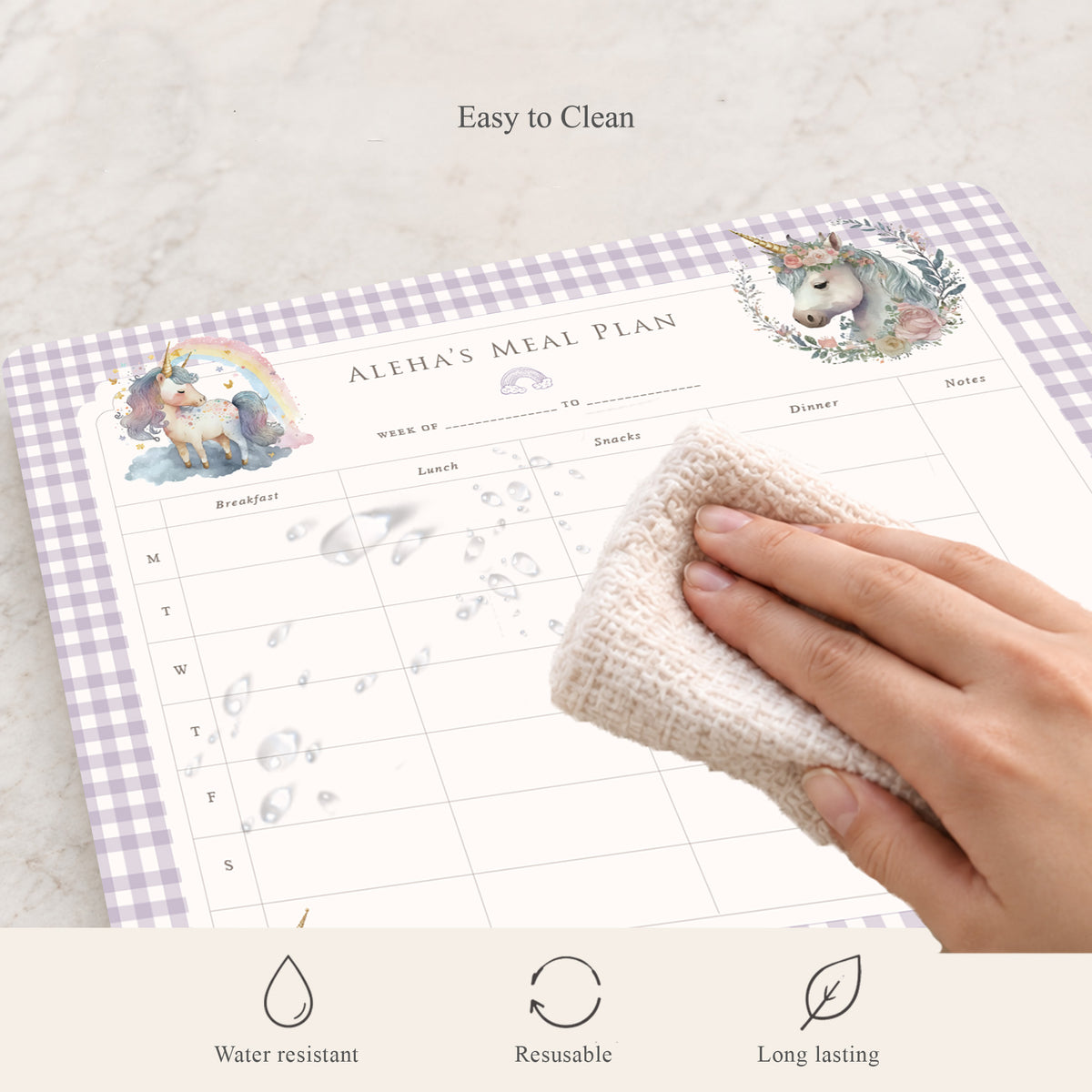 Unicorn Wishes Meal Planner