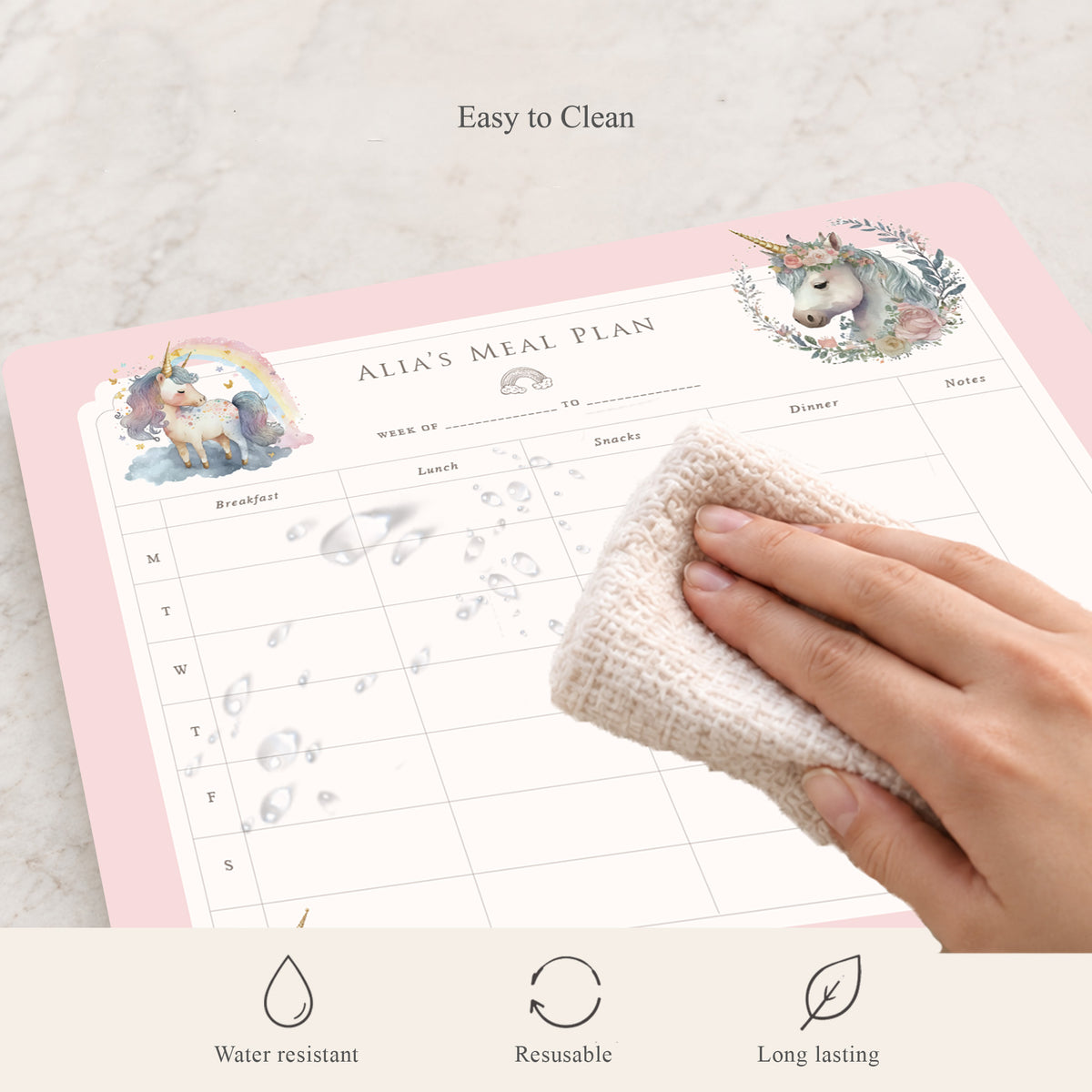 Unicorn Wishes Meal Planner