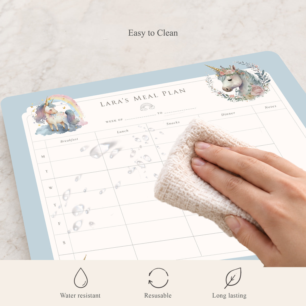 Unicorn Wishes Meal Planner