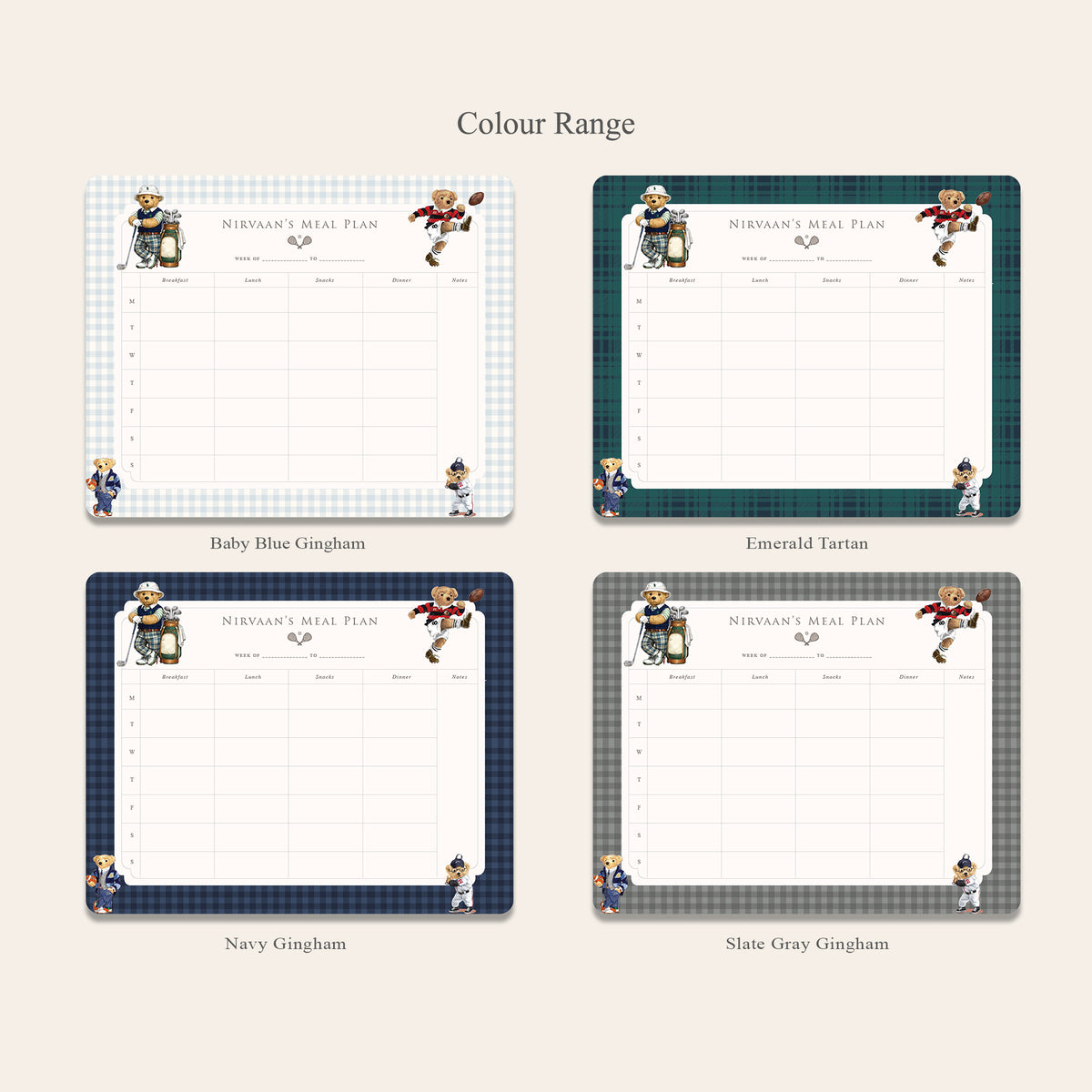 Sports Club Meal Planner