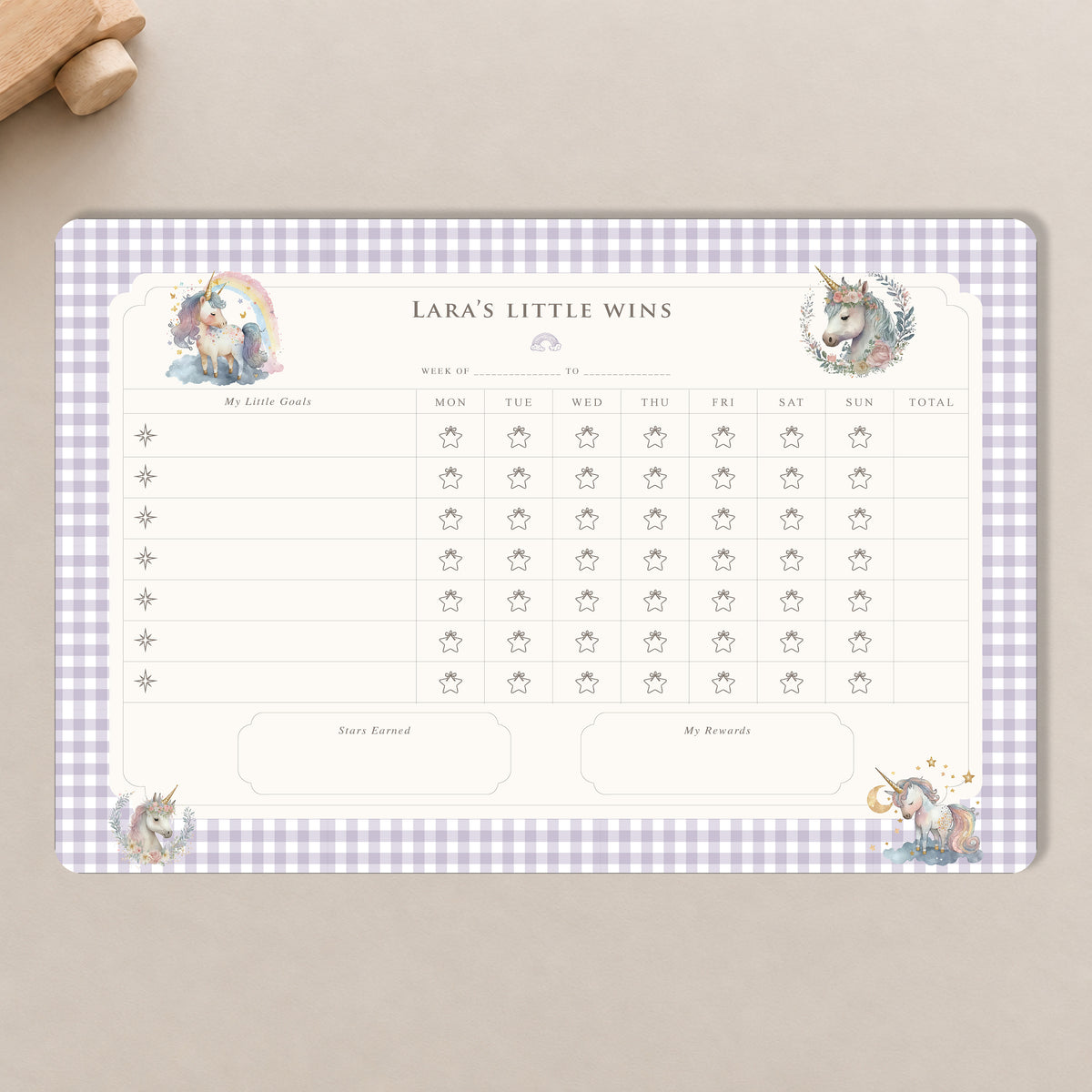 Unicorn Wishes Reward Chart