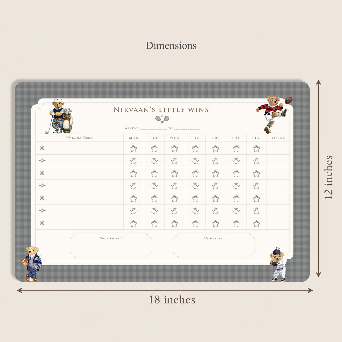 Sports Club Reward Chart