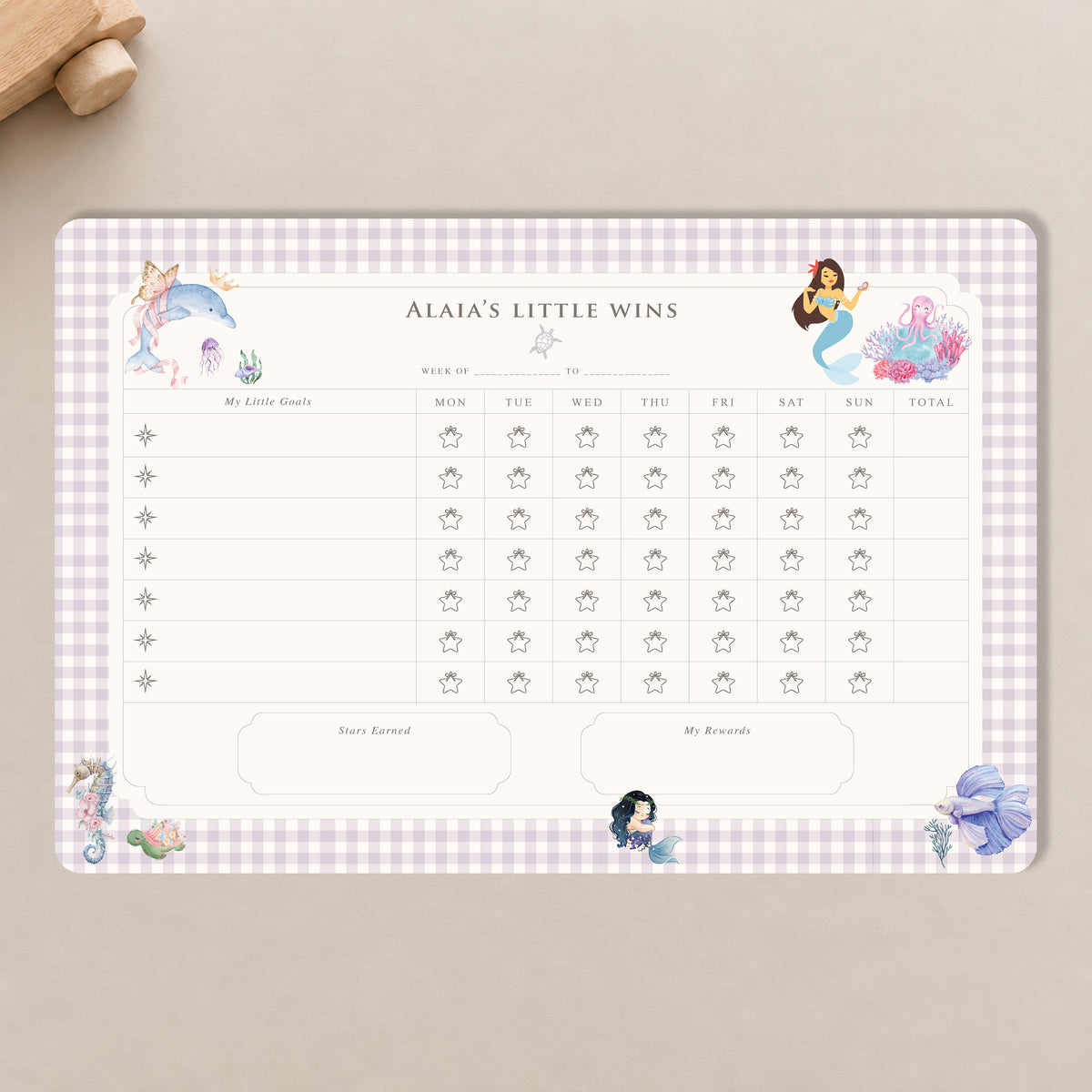 Ocean Belle Reward Chart
