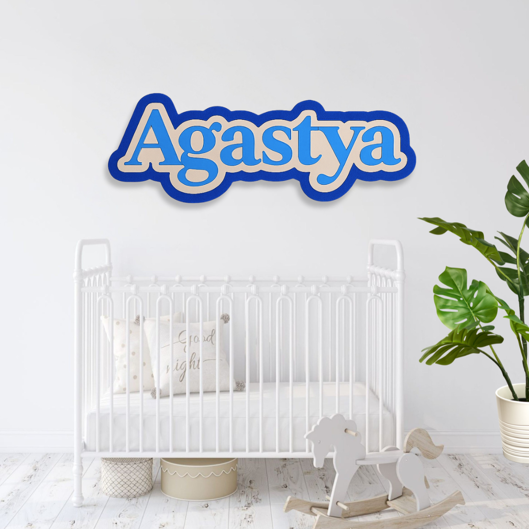 Blue Name Sign