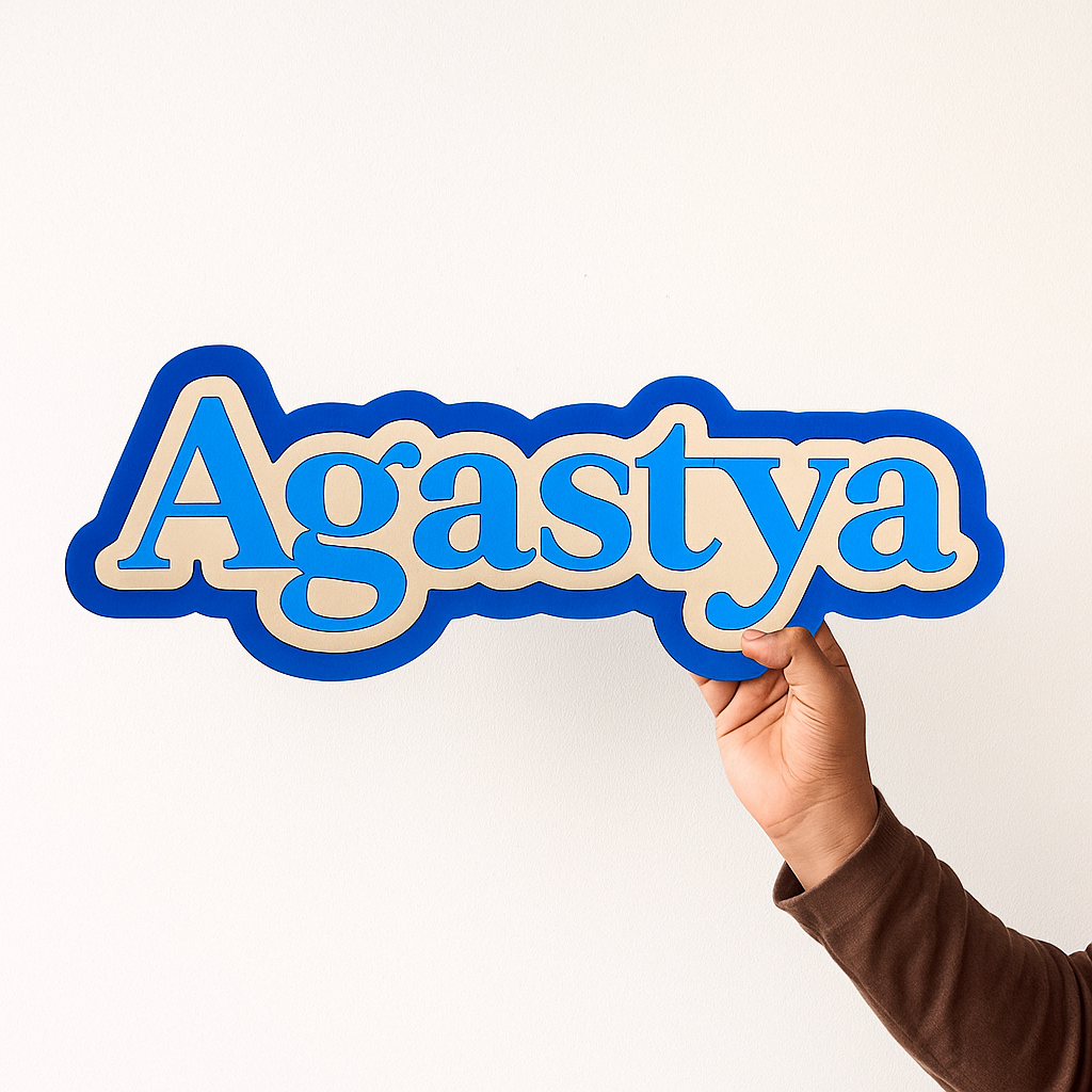 Blue Name Sign