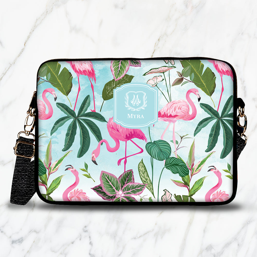 Flamingo Foliage Laptop Bag