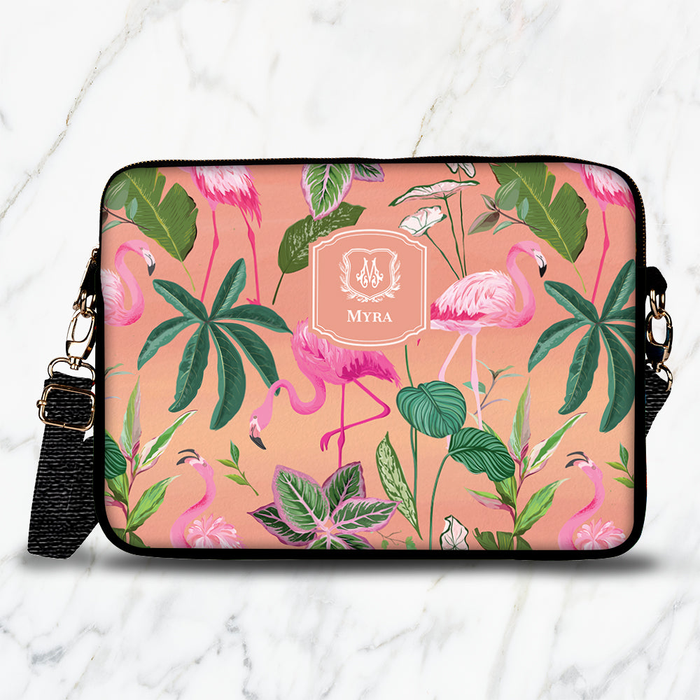 Flamingo Foliage Laptop Bag