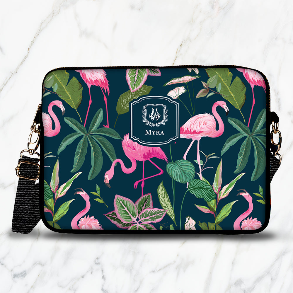 Flamingo Foliage Laptop Bag