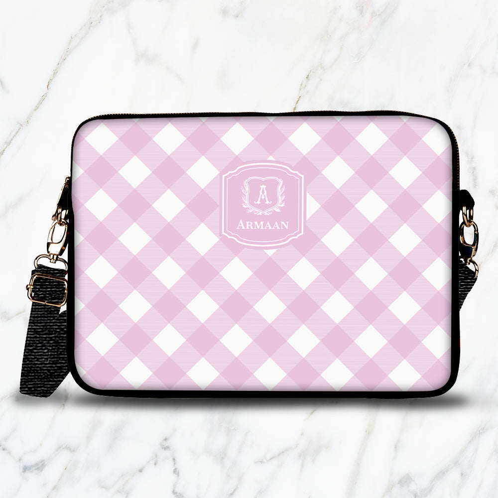 Gingham  Laptop Bag