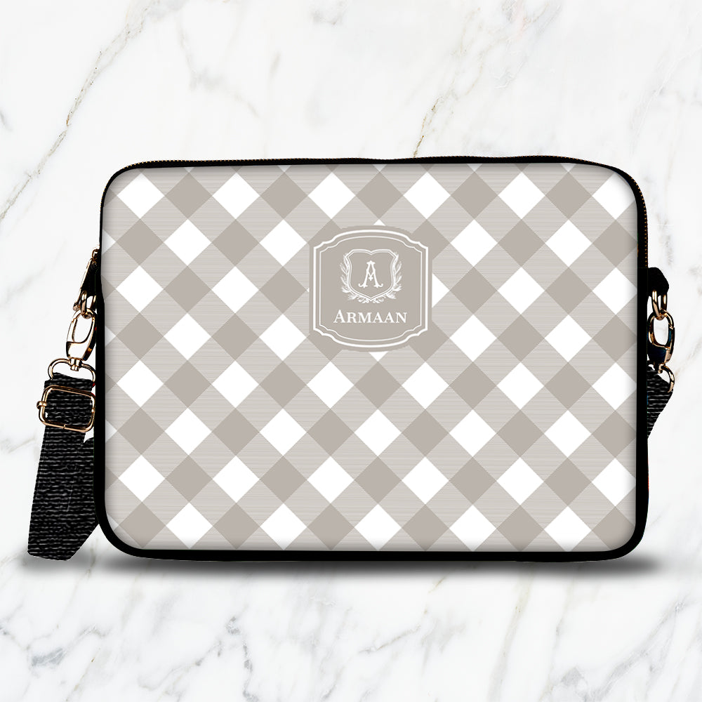 Gingham  Laptop Bag