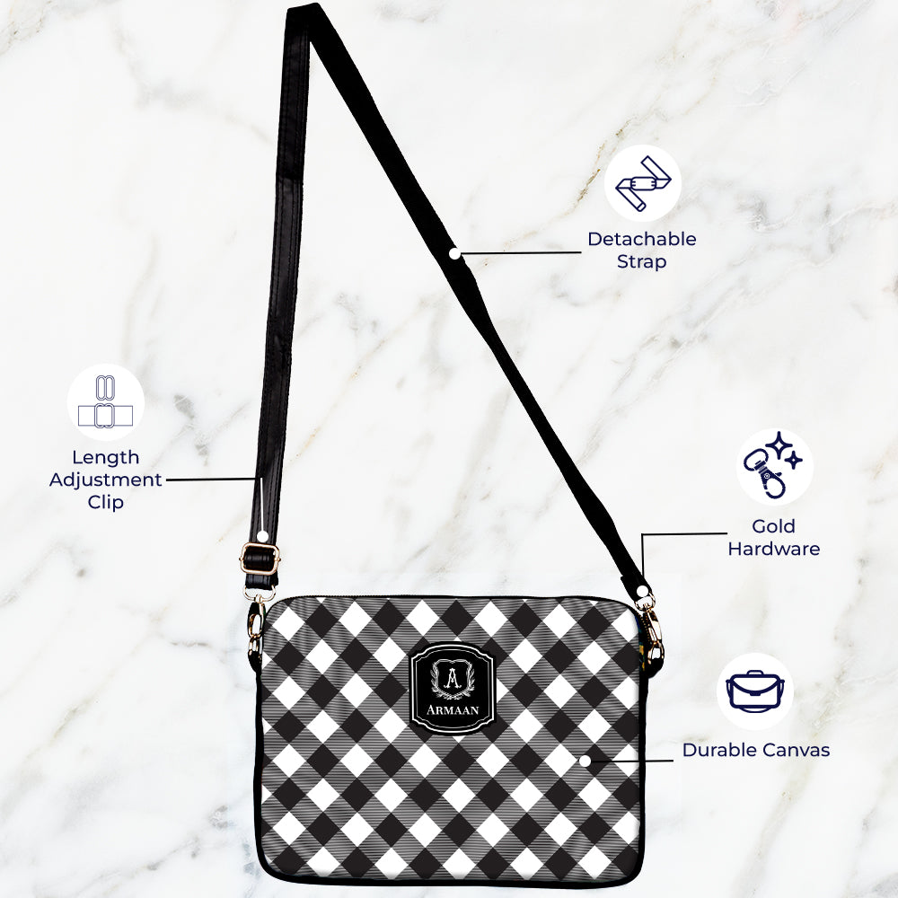 Gingham  Laptop Bag