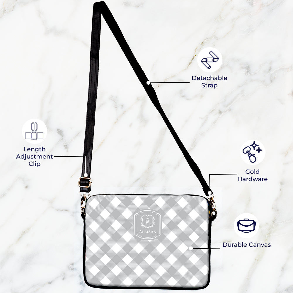 Gingham  Laptop Bag